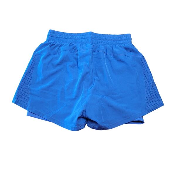 NWT PINSPARK High Waisted Lined Workout Shorts S Blue Tenniscore Pickleball - Picture 3 of 9